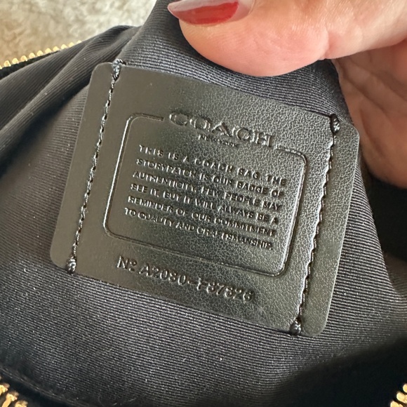 NWT! RARE! Coach F87826 Mini Abby Duffle Bag In Signature Canvas In Brown/Black - Picture 9 of 10